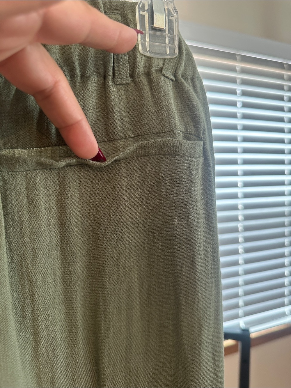 Halara Wide-leg Catkin Green Pants Size XL - Picture 5 of 6